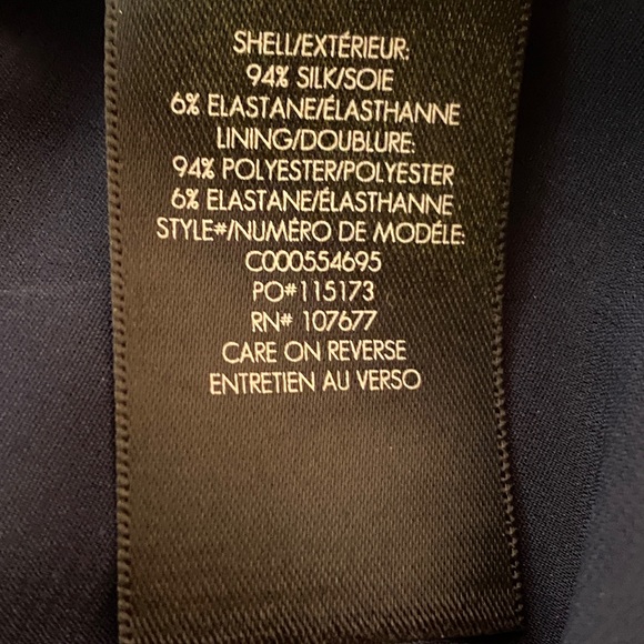 Alice + Olivia Fierra Silk Blend Tank Dress Navy Blue Y-Back Mini Size XS/TP - Picture 9 of 13